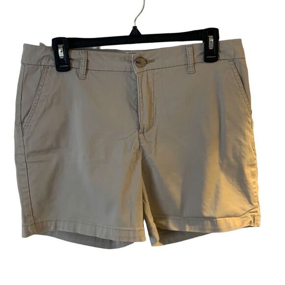 Pre Owned Women’s Riders by Lee Khaki Shorts Sz 10M Short Comfort Casual Fashion - Picture 1 of 12